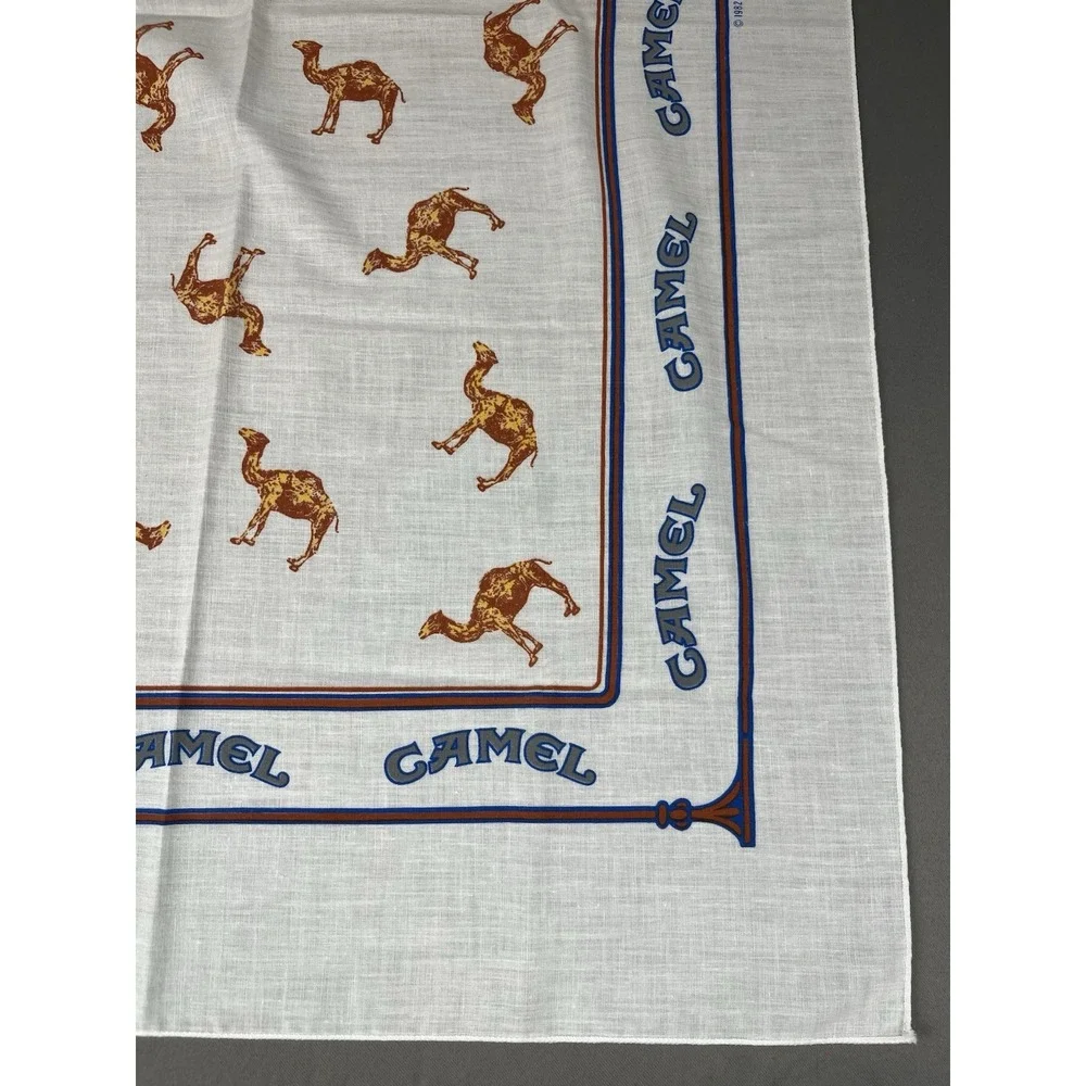 Camel Cigarettes Bandana Handkerchief Vintage 1982 White